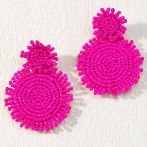 beaded boho dangle earrings A553